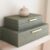 ZICOTO Decorative Storage Boxes with Lids – Set of 2 Beautiful PU Leather Organizer Bins for Your Bookshelf Home Decor – Safely Store Photos, Documents and Memory Box Keepsakes in Style