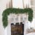 Christmas Garland Soft Bendable Realistic Artificial Cedar Pine Green Xmas Mantle Garland for Staircase with Gift Box Garlands for Decoration Christmas Fireplace Porch Table Home Yard Decor
