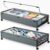 Under Bed Storage Containers with Wheels 2 Pack Underbed Shoe Storage Bedroom Storage Bins Organizer Large Capacity Under Bed Storage with Lid for Clothes Shoes Toys Blankets (Cyan-gray)
