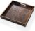 Yangbaga Serving Tray with Handles,13″*13″Wood Decorative Tray for Living Room,Modern Coffee Table Tray,Square Large Serving Platters for Home Decor,Ottoman,Bed,Kitchen,Bathroom, Breakfast,Bar