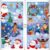 186PCS Christmas Decor, Christmas Window Clings, 9 Sheets Snowflake Window Stickers Decals with Santa Claus Snowman Reindeer, PVC Xmas Decorations Clings for Holiday Party Decorations Accessories