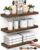 BAYKA Floating Shelves Bathroom for Wall – Shelf Over Toilet Farmhouse Rustic Wood for Bedroom, Kitchen, or Living Room Decor Organization, Christmas Decor Shelves – Rustic Brown, Set of 3