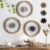 Paquesta 3 Piece Round Farmhouse Wall Decor with 6 Piece Interchangeable Flowers 12” Medallion Wood & Metal Rustic Wall Art for Living Room Bedroom Kitchen Bathroom Dining Room Home Decorations