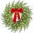 Christmas Wreath with Lights,26″ Real Touch Pine Wreath with Bow and Bell, Artificial Christmas Wreaths for Front Door,Outdoor Winter Wreath for Indoor,Wall,Window Festival Decor