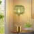 QiMH Glass Table Lamp for Living Room, Modern Bedside Lamp with Green Ribbed Glass Shade, 3-Way Dimmable Touch Control Nightstand Lamp for Bedroom, Brushed Gold (2700K LED Bulb Included)