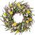 Sggvecsy Daisy and Lavender Wreath 24’’ Wildflower Wreath Spring and Summer Artificial Spring Silk Summer for Front Door Home Wall Wedding Festival Farmhouse Holiday Decor