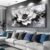 JUDASJART Black and white Canvas Painting Wall Decor For Living Room Wall Art For Bedroom Office Decoration Abstract Flowers Artworks Pictures Ready To Hang Modern Aesthetics Home Decor