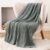 BATTILO Spring Sage Green Soft Throw Blanket, Knit Fuzzy Plush Green Throw Blankets, Fluffy Warm Lightweight Blanket for Bed, Sofa, Home Decor, 50″x60″