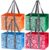 yarlung 4 Pack Reusable Grocery Bags, Collapsible Large Storage Box Bag with Reinforced Bottom and Handle, Heavy Duty Foldable Shopping Tote Bags for Groceries, Clothes, Toys Organizer