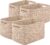 Storage Baskets for Organizing, Woven Decorative Baskets for Shelves – Books, Towels, and Clothes, Cotton Rope Toy Storage Bins, 12.7”Lx9”Wx7.8”H, Pack of 4, Brown