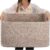 OIAHOMY 75L Large Woven Cotton Rope Storage Basket with Handle for Organizing Blanket and Toys for Living Room, Nursery, Brown Variegated 22”x17”x12”