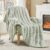 EMME Soft Sherpa Fleece Blanket Reversible Plush Fluffy Large Blanket, Light Weight Warm Decorative Boho Blanket Cover for Sofa, Couch, Bedroom,Travel(Plush Sage,50″x60″)