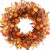 Fall Wreath 22 Inch Fall Wreaths for Front Door Autumn Pumpkin Wreaths with Orange Eucalyptus Leaves and Berries for Indoor Outdoor Thanksgiving Harvest Festival Celebrations